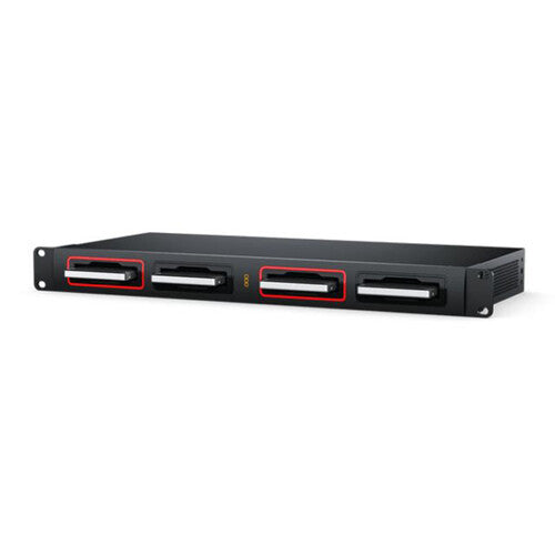 Blackmagic Cloud Dock 4 (DWCLDB/DOCK04) – High-performance network storage with 4 x 10G Ethernet ports, supports 2.5-inch disks, cloud syncing, and real-time monitoring.