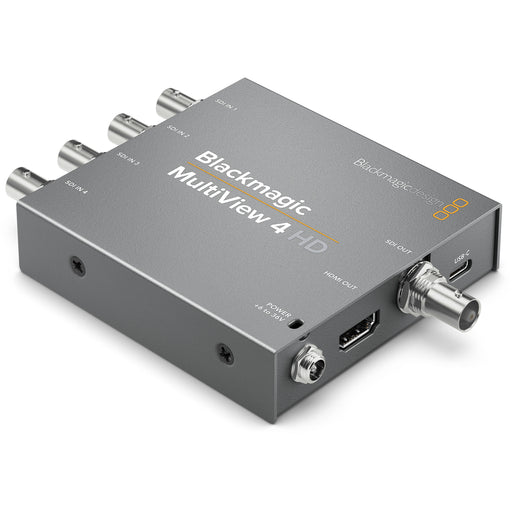 Blackmagic Design HDL-MULTIP3G/04HD MultiView 4 HD multiviewer with 4 SDI inputs, HDMI and SDI outputs, and customizable overlays for professional video monitoring.