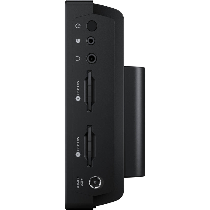 The HYPERD/AVIDA03/7 is a 7-inch monitor/recorder with 1080p60 ProRes/DNx recording, HDMI/SDI I/O, dual SD slots, XLR audio inputs, and built-in scopes and focus assist.