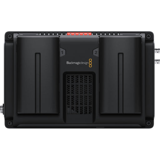 Blackmagic Video Assist 5" 12G HDR with 2500 nits brightness, 1920x1080 resolution, 12G-SDI, HDMI 2.0, ProRes/DNxHD recording, and advanced monitoring tools.