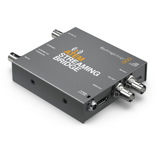 The Blackmagic Design ATEM Mini Pro is a compact live production switcher featuring four HDMI inputs, an integrated control panel, and advanced streaming capabilities. It supports direct live streaming via Ethernet and allows for recording to external USB drives. The switcher includes an HDMI output, a USB-C port, and two 3.5mm stereo audio inputs. Its user-friendly interface and robust feature set make it ideal for professional live streaming and recording applications.