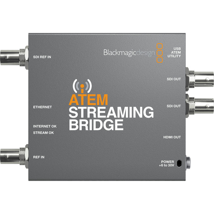 The Blackmagic Design ATEM Mini Pro is a compact live production switcher featuring four HDMI inputs, an integrated control panel, and advanced streaming capabilities. It supports direct live streaming via Ethernet and allows for recording to external USB drives. The switcher includes an HDMI output, a USB-C port, and two 3.5mm stereo audio inputs. Its user-friendly interface and robust feature set make it ideal for professional live streaming and recording applications.