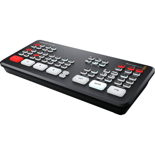 The Blackmagic Design ATEM Mini Extreme ISO is a professional-grade live production switcher featuring eight HDMI inputs, an integrated control panel, and advanced broadcast capabilities. It supports direct live streaming via Ethernet and allows for simultaneous recording of all inputs and the program output. The switcher includes two HDMI outputs, two USB-C ports, a headphone connection, four chroma keyers, six picture-in-picture DVEs, two media players, and a multiview with up to 16 views. 