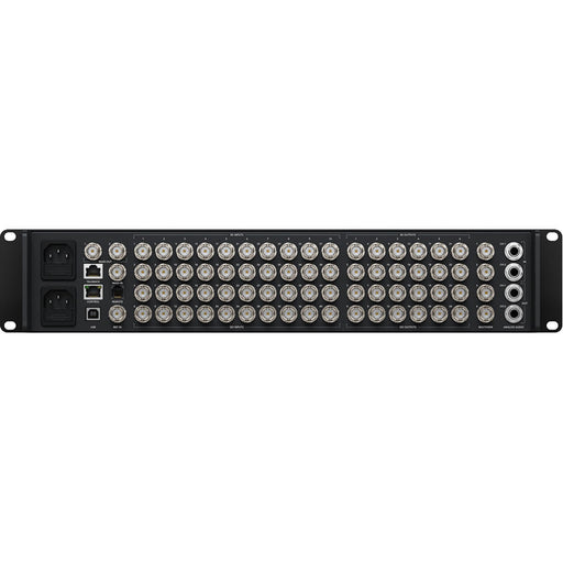 SWATEMSCN41ME48K - A high-performance, feature-rich live production switcher with advanced 4 M/E capabilities, designed for professional broadcast applications, offering 48 12G-SDI inputs, multiple keyers, media players, and 4K resolution support.