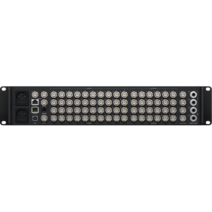 SWATEMSCN41ME48K - A high-performance, feature-rich live production switcher with advanced 4 M/E capabilities, designed for professional broadcast applications, offering 48 12G-SDI inputs, multiple keyers, media players, and 4K resolution support.