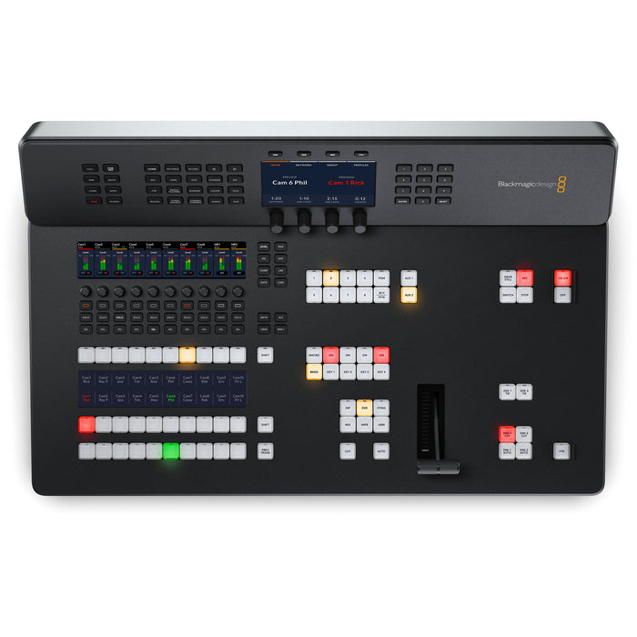 SWATEMTVSTCHD08ISO - A versatile live production switcher with 8 SDI inputs and outputs, built-in media players, advanced keying features, and ISO recording capabilities for professional broadcasting and live streaming.