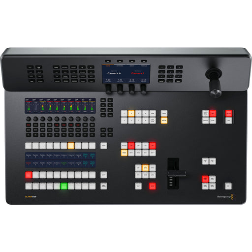 SWATEMTVSTCK4K8 - A professional 4K live production switcher with 8 SDI inputs, advanced keying options, built-in media players, and 4K output support, designed for high-quality live broadcasting and streaming.