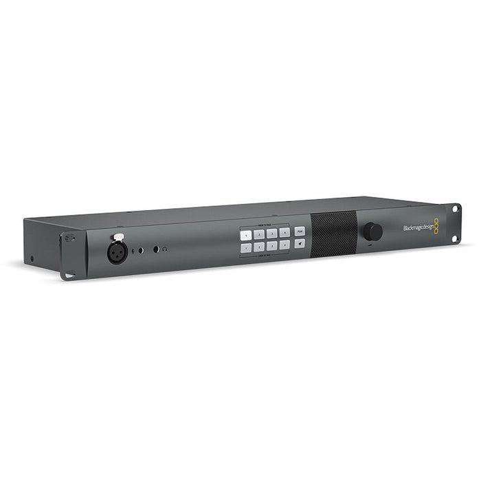 SWRCONVRCK2 signal converter rackmount unit for SDI, HDMI, and fiber optic conversion up to 4K. Features include multi-channel audio support, low latency, auto signal detection, and real-time monitoring with LED indicators. Compact, rack-mountable design with power redundancy for reliable use in broadcast environments.
