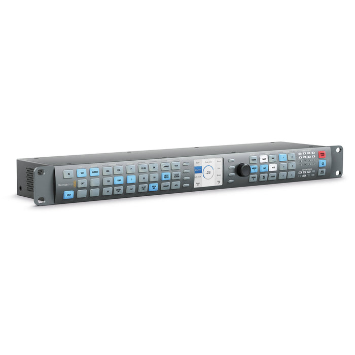 Blackmagic Design Teranex Express is a professional broadcast converter supporting SD, HD, and Ultra HD formats. It features 12G-SDI and 6G-SDI inputs/outputs, 16-channel audio, and high-quality 10-bit image processing, ideal for live and studio conversions.