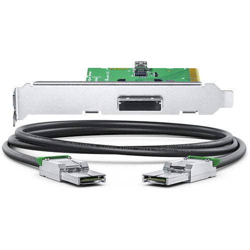Blackmagic Design UltraStudio 4K Extreme, a professional Thunderbolt and PCIe capture and playback solution featuring 12G-SDI, HDMI 2.0, and analog connectivity, supporting up to 4K DCI at 60fps with HDR capabilities for high-end video production workflows.