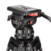 Camgear V15P AL GS Camera Tripod System featuring a V15P Fluid Head, two-stage aluminum tripod, pan bar, ground spreader, and padded carrying bag for professional video production.