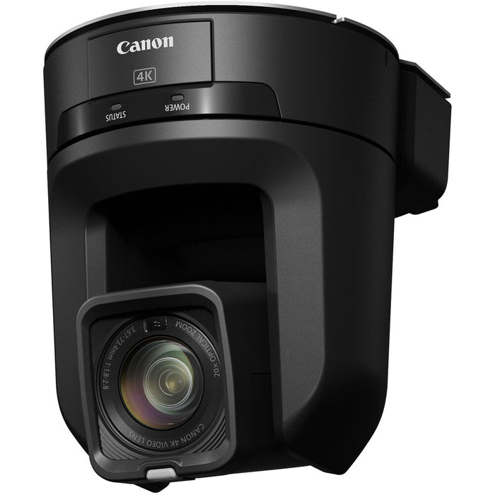 Canon CR-N300 PTZ Camera in Black – 4K UHD resolution, 20x optical zoom, advanced autofocus, and IP streaming for professional video production.