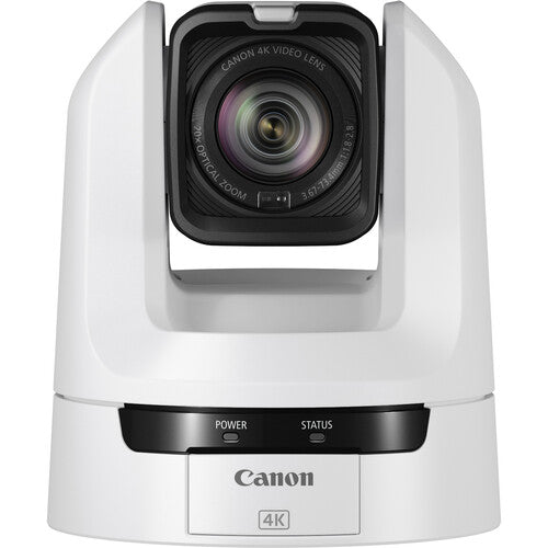 Canon CR-N300W PTZ Camera in White – 4K UHD resolution, 20x optical zoom, advanced autofocus, and IP streaming for professional video production.