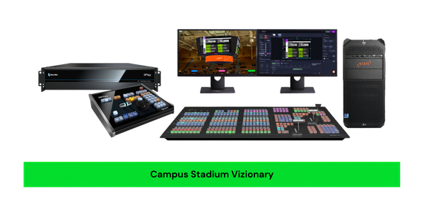 VIZRT Campus Stadium Vizionary Bundle | 16 SDI I/O Tower, Flex Dual Control Panel & 3Play 3P1 Replay System with Control Panel