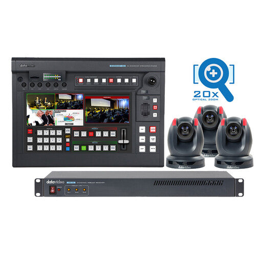 Data Video SHOWCAST 100-TRK 1 – A professional 4K video production studio with built-in tracking, switching, and streaming capabilities.