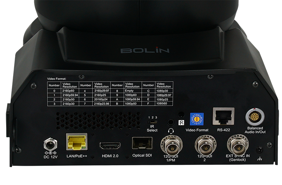 Bolin R9-418N NDI High Bandwidth 4K PTZ Camera with 18x Optical Zoom