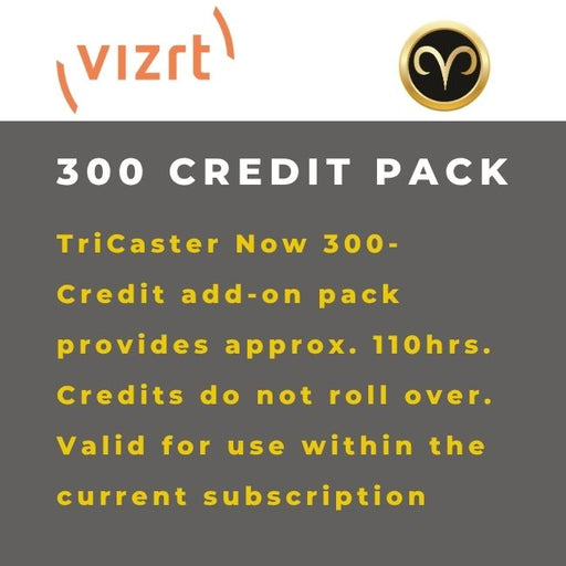 Vizrt TriCaster Now Credit Pack x300 – Expand Your Cloud Production Capacity