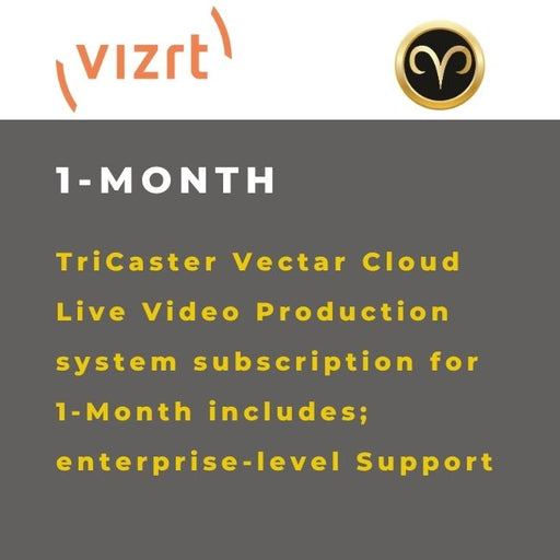 Vizrt TriCaster Vectar Cloud Live Video Production System 1-Month Subscription interface