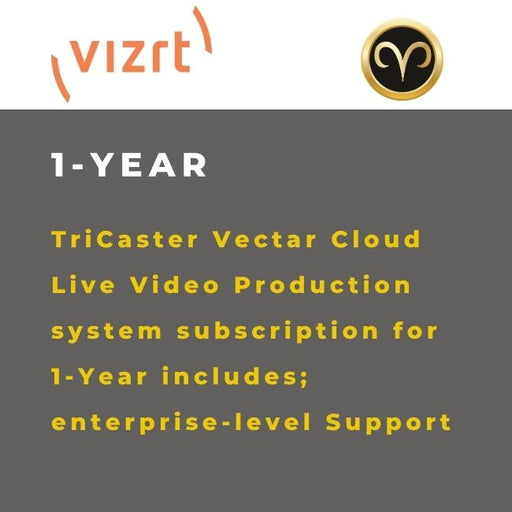 Vizrt TriCaster Vectar Cloud Live Video Production System – 1-Year Subscription interface