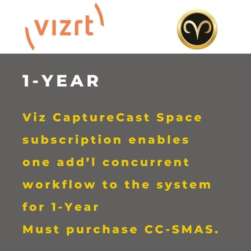 Vizrt Viz CaptureCast Space Subscription CC-SASub digital recording and streaming service