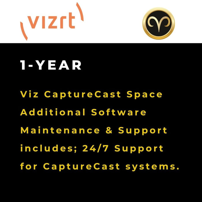Vizrt Viz CaptureCast CC-SMAS Space Maintenance and Support Service