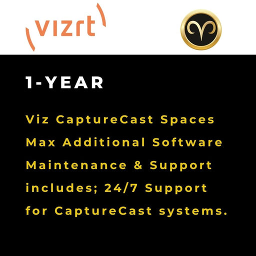 Vizrt CaptureCast Spaces Max Maintenance and Support service package