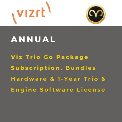 Portable Vizrt Viz Trio Go system for live broadcast graphics production