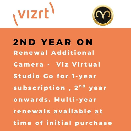 Vizrt Viz Virtual Studio Go Additional Camera Subscription Renewal license