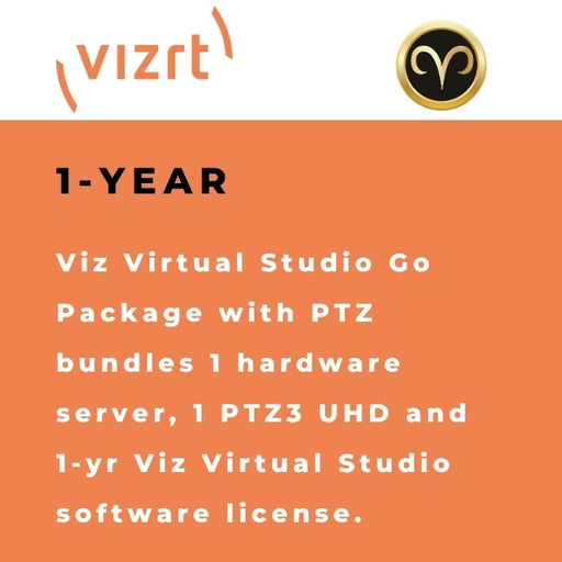 Vizrt Viz Virtual Studio Go Package with PTZ camera system and virtual studio setu