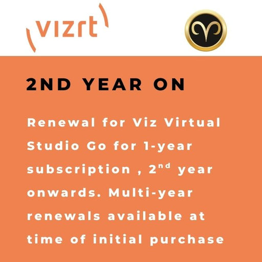 Vizrt Viz Virtual Studio Go Subscription Renewal - Extend your virtual production capabilities