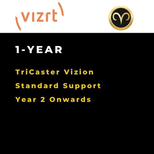 TriCaster Vizion Standard Support includes Standard support for TriCaster Vizion after first year