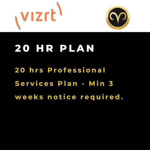 Vizrt Professional Services 20-Hour Plan for expert broadcast media support