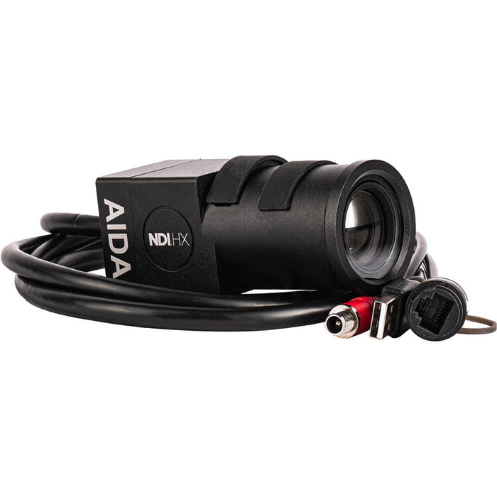 AIDA Imaging HD-NDI-TF Full HD weatherproof POV camera with 5-50mm varifocal lens for broadcast and live production