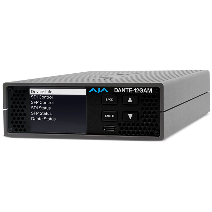 AJA DANTE-12GAM 12G-SDI to Dante 32-Channel Embedder/Disembedder unit