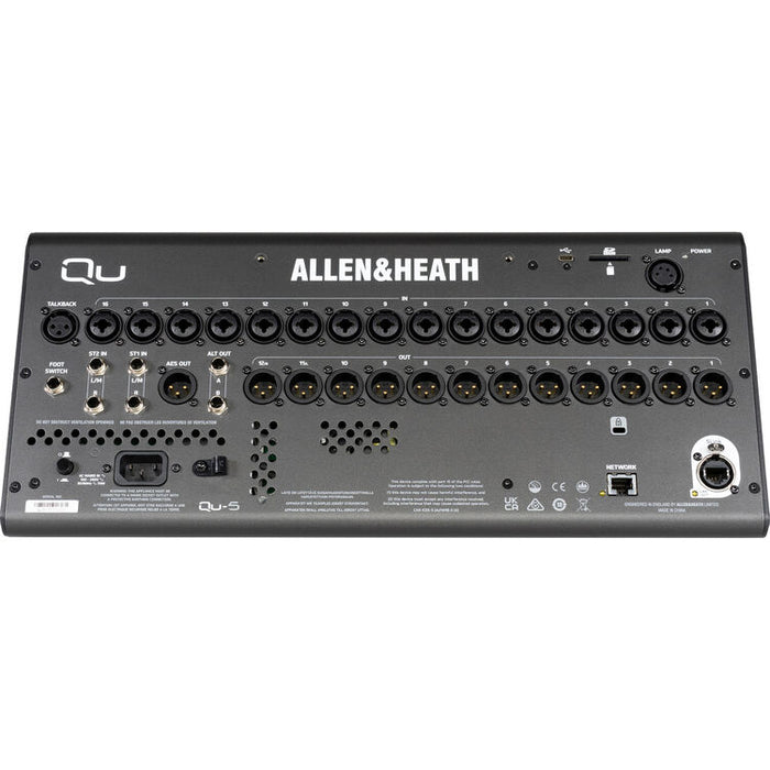 Allen & Heath Qu-5 38-input 96kHz digital mixer with 17 motorized faders and 7-inch touchscreen
