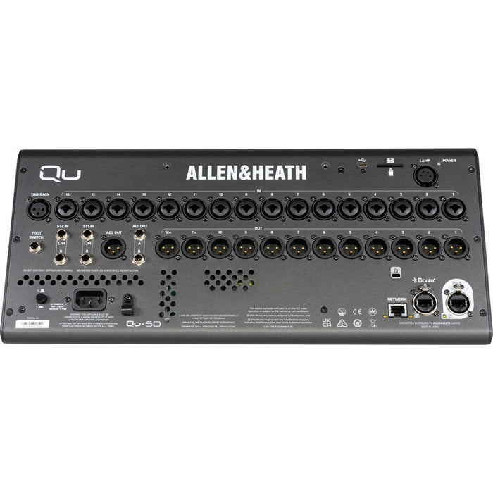 Allen & Heath Qu-5D 38-input digital mixer with 17 motorized faders, touchscreen and Dante networking
