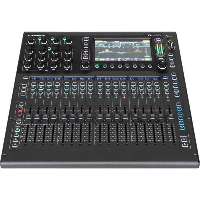 Allen & Heath Qu-5D 38-input digital mixer with 17 motorized faders, touchscreen and Dante networking
