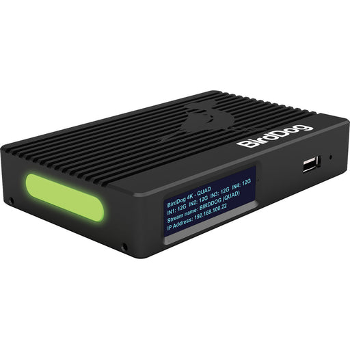 BirdDog BD4KQUAD 4K Quad NDI Encoder/Decoder front and rear view