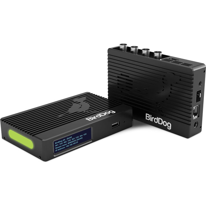 BirdDog BD4KQUAD 4K Quad NDI Encoder/Decoder front and rear view