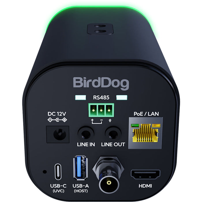 BirdDog BDMKU12XB 12X UHD PTZ Camera – Black, professional 4K PTZ camera with NDI, AI tracking, and 12x optical zoom