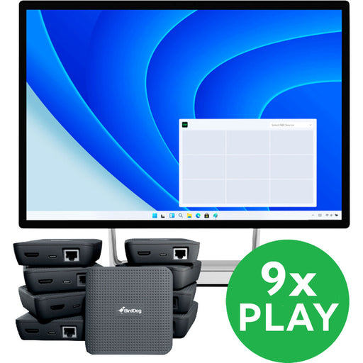 BirdDog BDVW-9PACK VideoWall Software Kit with nine PLAY 4K NDI Players