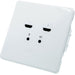 BirdDog BDWPIN Dual Input HDMI to NDI Wallplate installed in a conference room setting
