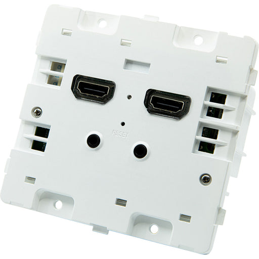 BirdDog BDWPIN Dual Input HDMI to NDI Wallplate installed in a conference room setting