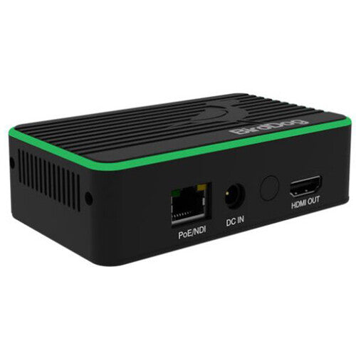 BirdDog Flex 4K Out Full NDI Decoder device showcasing HDMI and Ethernet ports