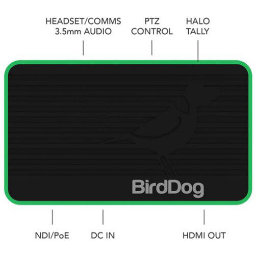 BirdDog Flex 4K Out Full NDI Decoder device showcasing HDMI and Ethernet ports