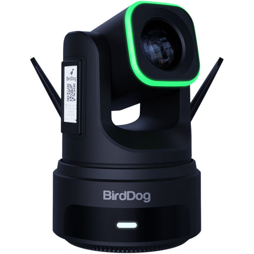 BirdDog X4 Ultra 4K PTZ Camera in black with AI tracking and 20x optical zoom