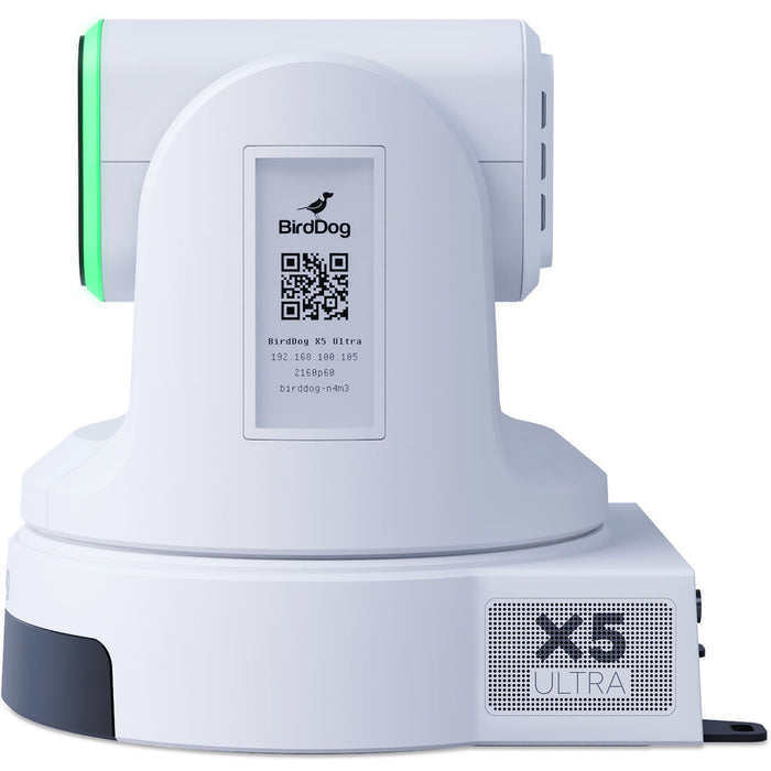 BirdDog X5 Ultra PTZ Camera in white with 20x optical zoom