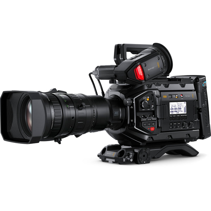 Blackmagic Design URSA Broadcast G2 Camera with 6K Super 35mm sensor, 13 stops of dynamic range, built-in ND filters, dual native ISO, and advanced broadcast features for live production and cinematic workflows.