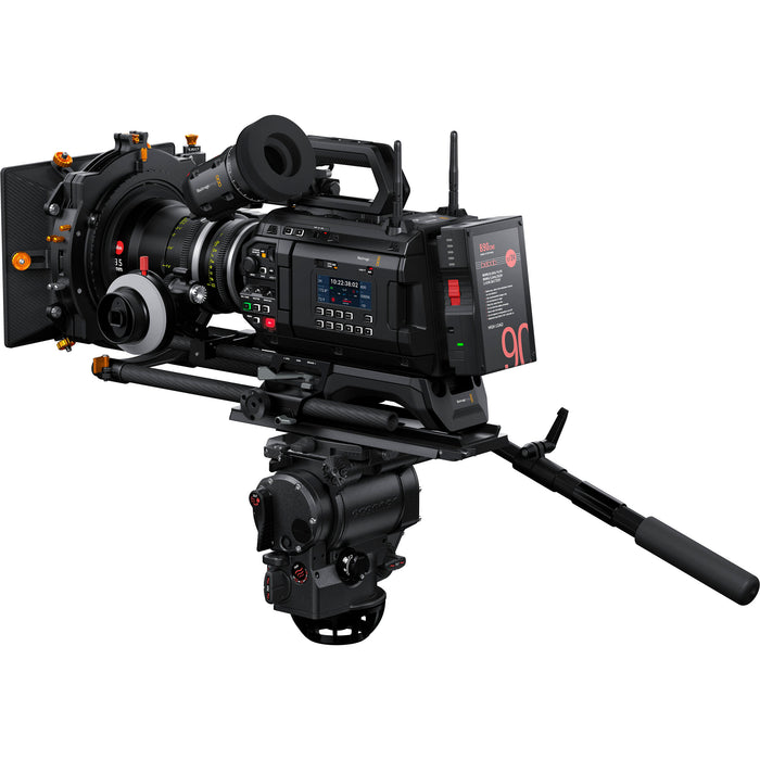Blackmagic Design URSA Mini Pro 12K with EVF (CINEURSAA12KLFEVF) – Super 35 digital film camera bundle featuring 12K resolution, built-in ND filters, interchangeable lens mounts, and professional-grade EVF for high-end cinematography.