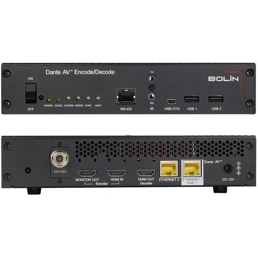 Bolin D20S 4K Dante AV Ultra Transceiver with HDMI and 12G-SDI Outputs